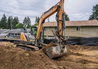 Excavating for an AADU and DADU on 2518 NE 140th St Seattle, WA 98125